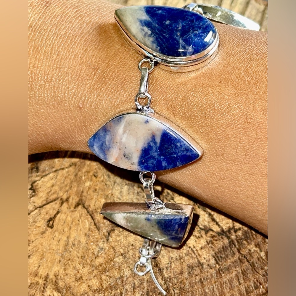 Navy Sodalite Bracelet 7” - 8 1/2”